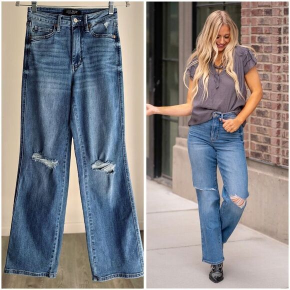 Judy Blue AUSTIN TUMMY CONTROL TOP HIGH RISE STRAIGHT 3/26 - Picture 1 of 7